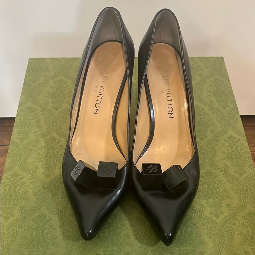 SOLD on EBay - Louis Vuitton Black Heels with Pointed Toe